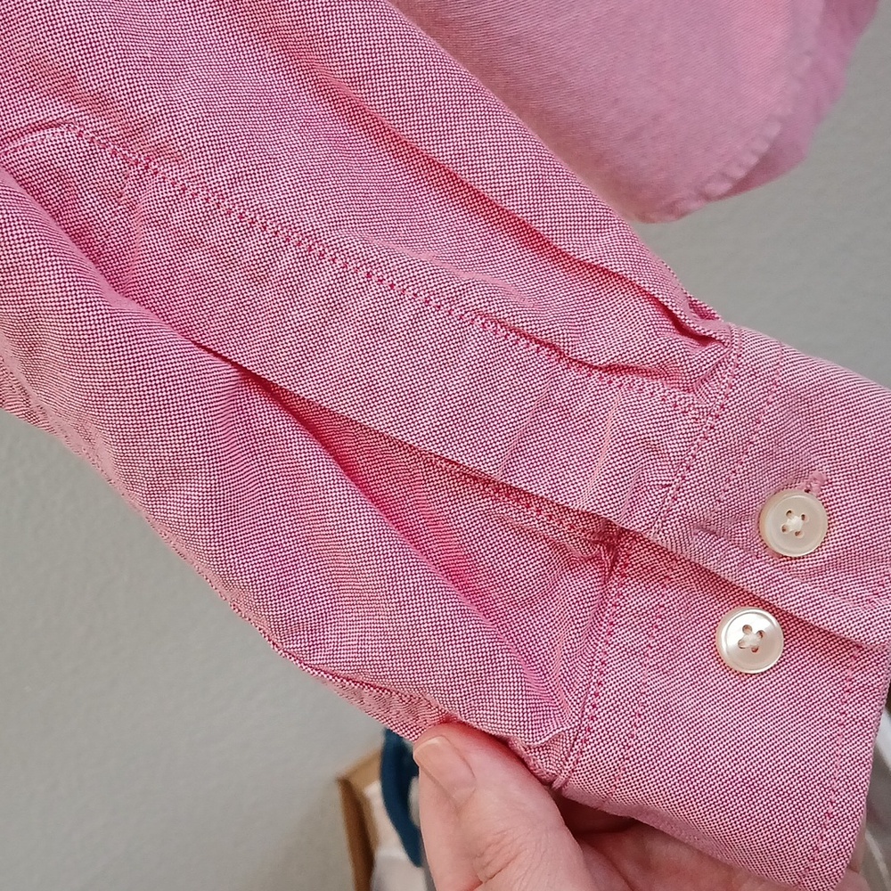 LL Bean Pink Oxford Button Down - Picture 4 of 7